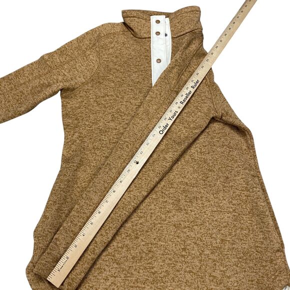Columbia Women's Small Sweater Weather Fleece Tunic 1/4 Button Camel Brown - Picture 11 of 15